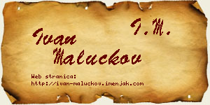 Ivan Maluckov vizit kartica